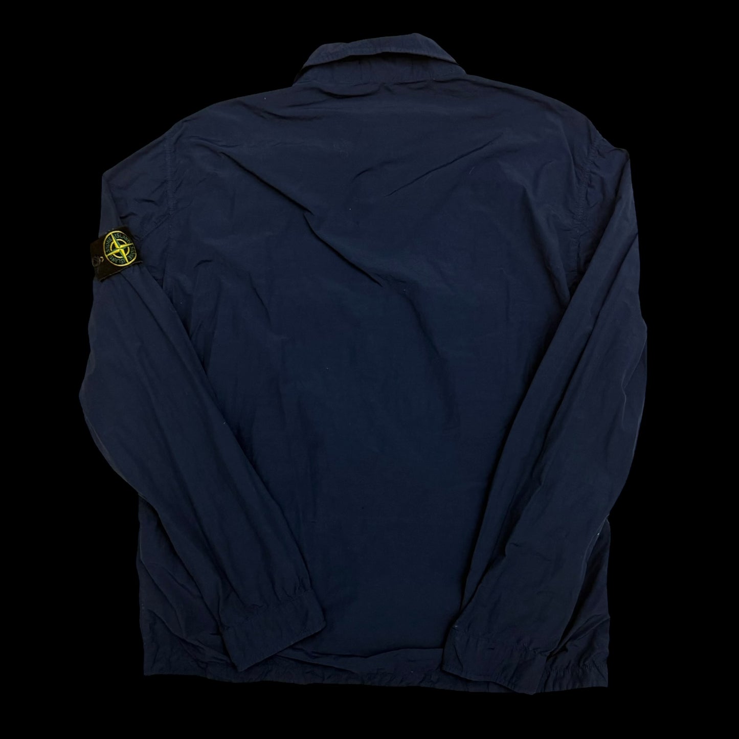 Stone Island Garment-Dyed Crinkle Reps Nylon Overshirt Navy (Fits L-XL)