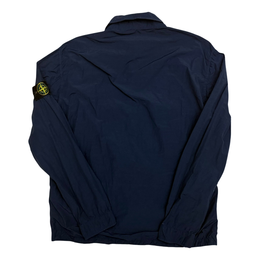 Stone Island Garment-Dyed Crinkle Reps Nylon Overshirt Navy (Fits L-XL)
