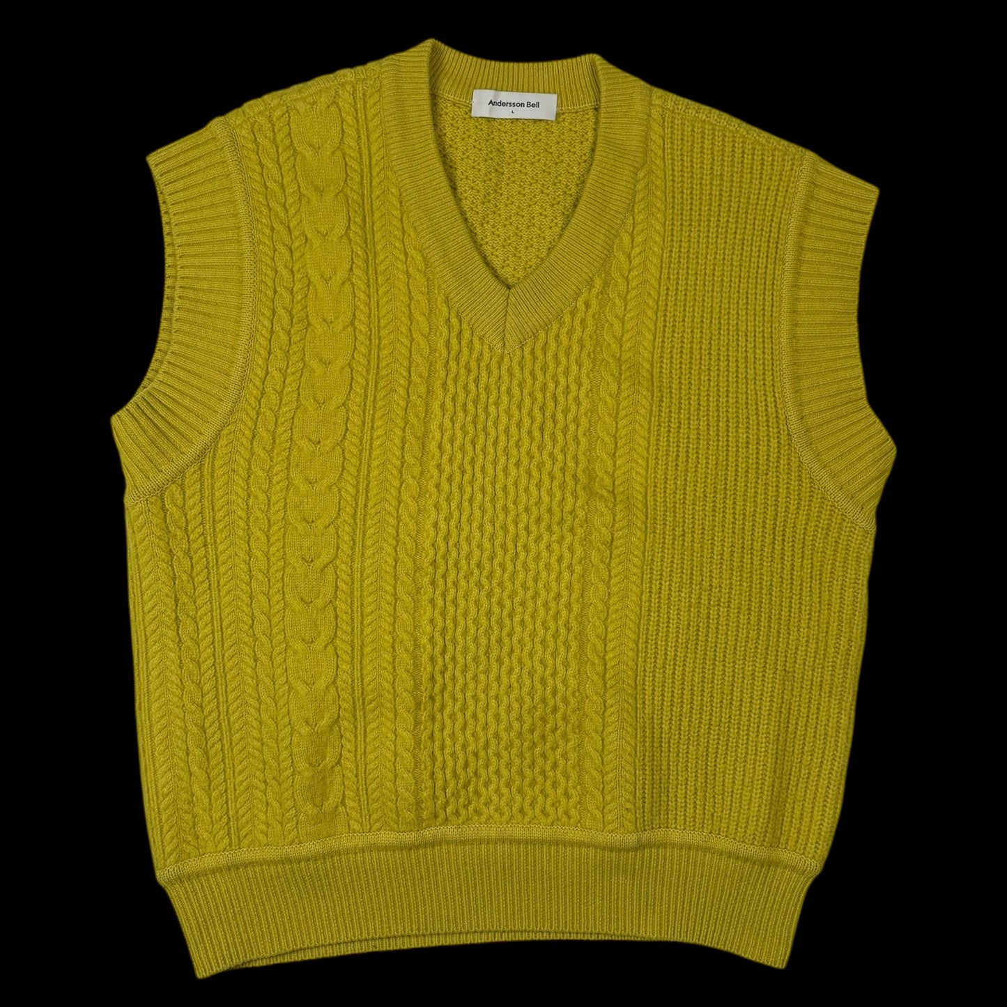 Andersson Bell Brushed Air Wool Vest Yellow (Size L)