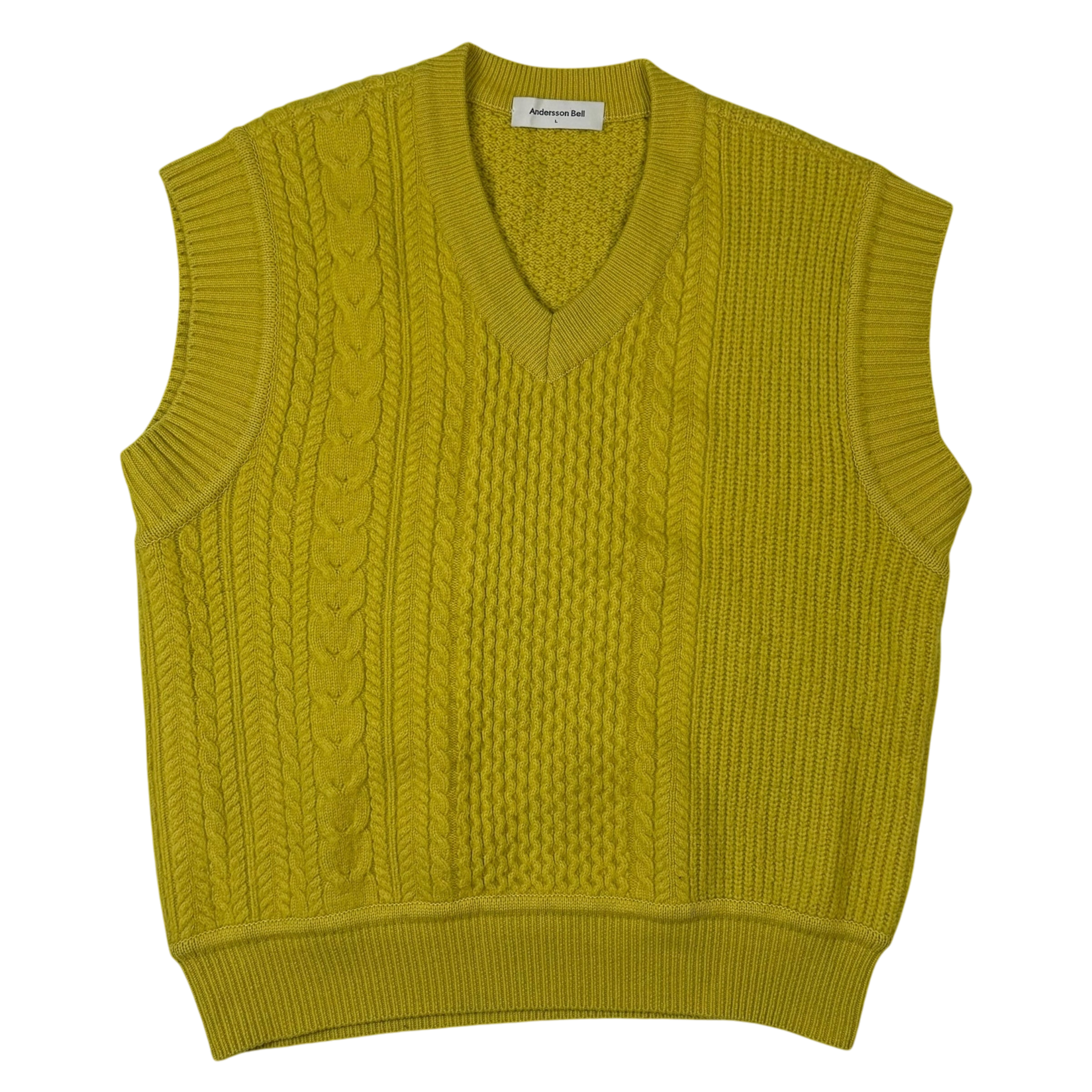 Andersson Bell Brushed Air Wool Vest Yellow (Size L)
