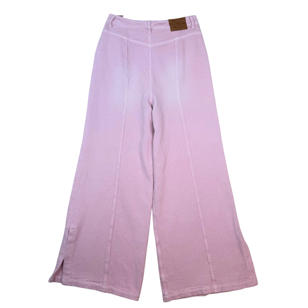 Chanel SS19 ‘By the Sea’ Wide Leg Belted Pants Pink (Size 38)