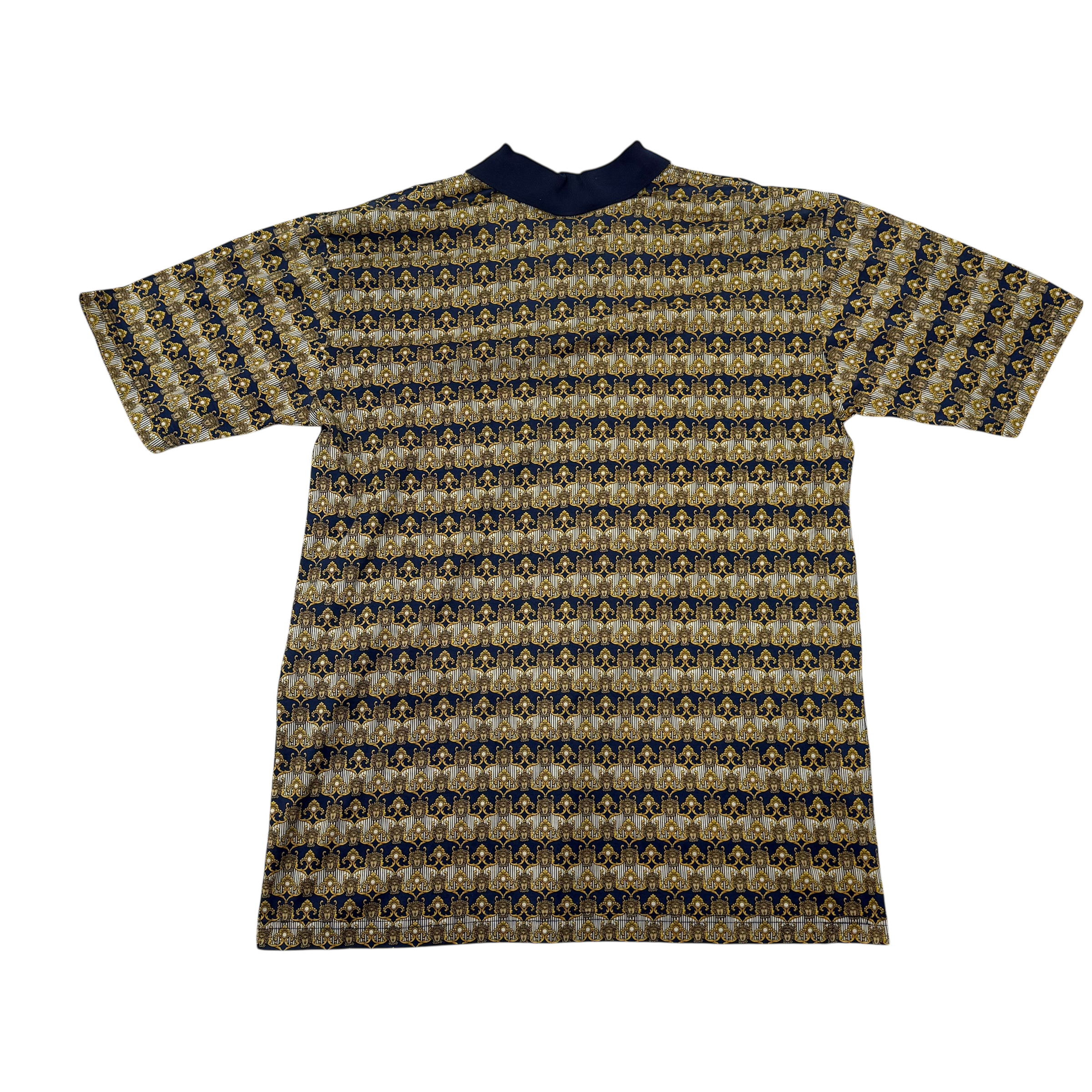 Versus Gianni Versace Medusa Head Full Print Polo T-Shirt (Fits L-XL)