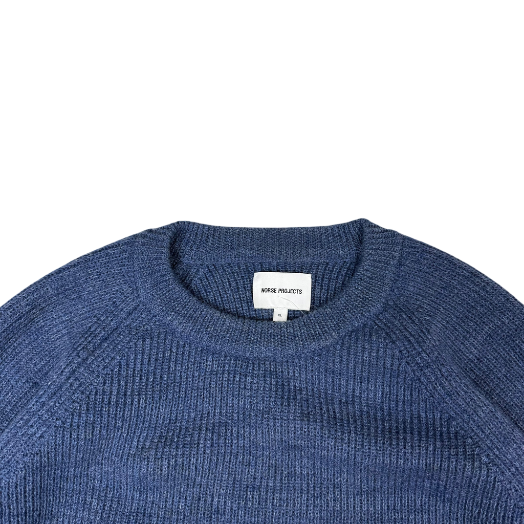 Norse Projects Roald Cotton Wool Sweatshirt Calcite Blue (Size XL)