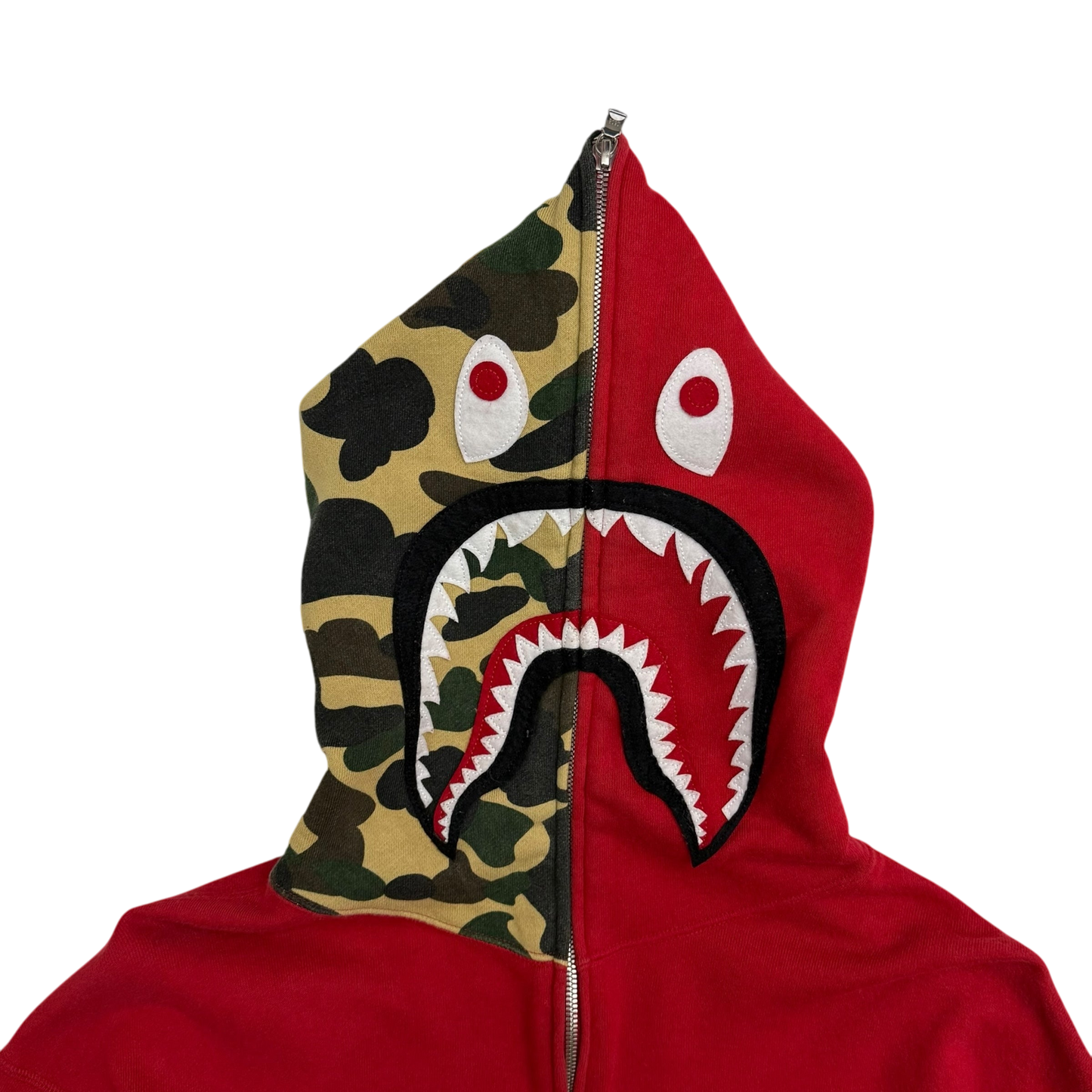 BAPE (A Bathing Ape) 2006 Aoyama Limited Shark Zip-Up Hoodie Red (Size L)