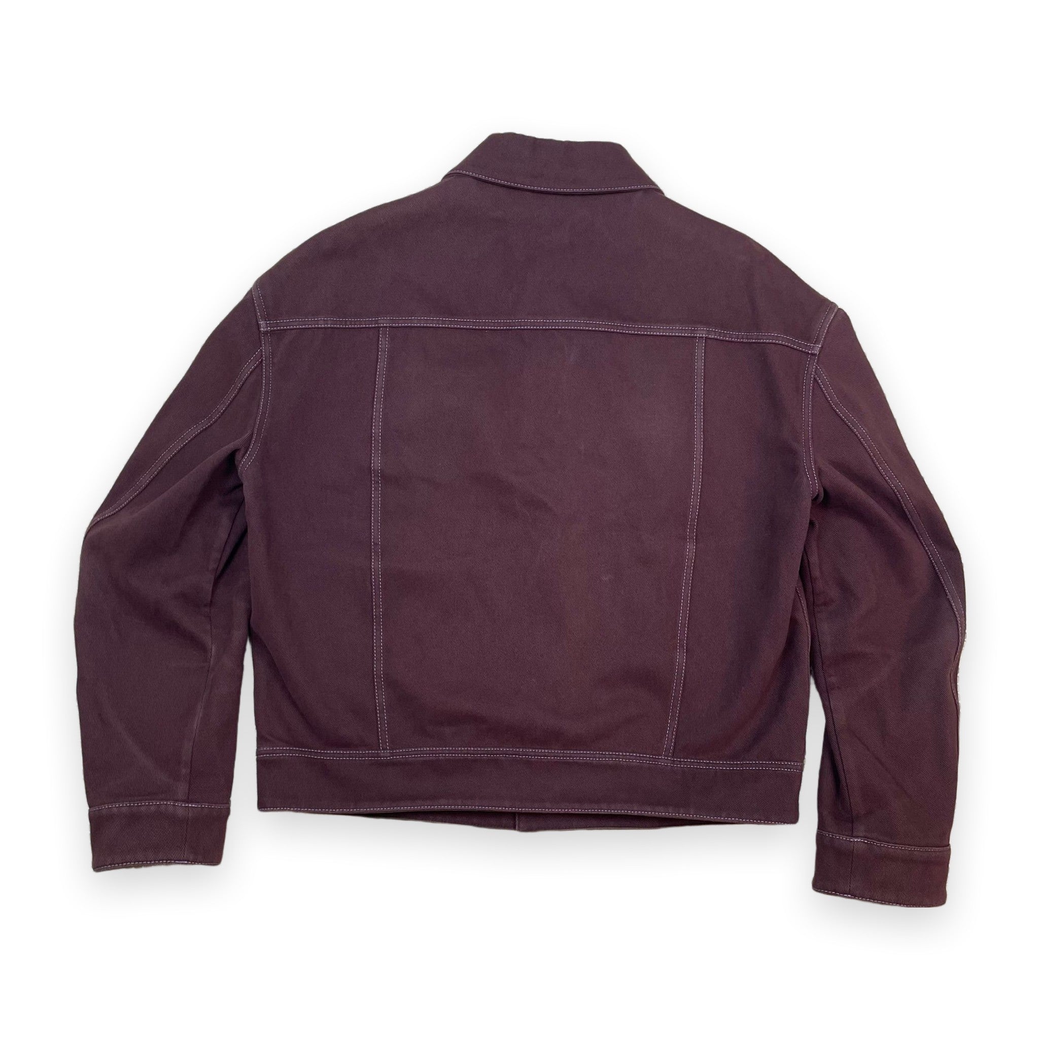 Acne Studios FN-MN-OUTW000187 Denim Jacket Maroon (Size 46)