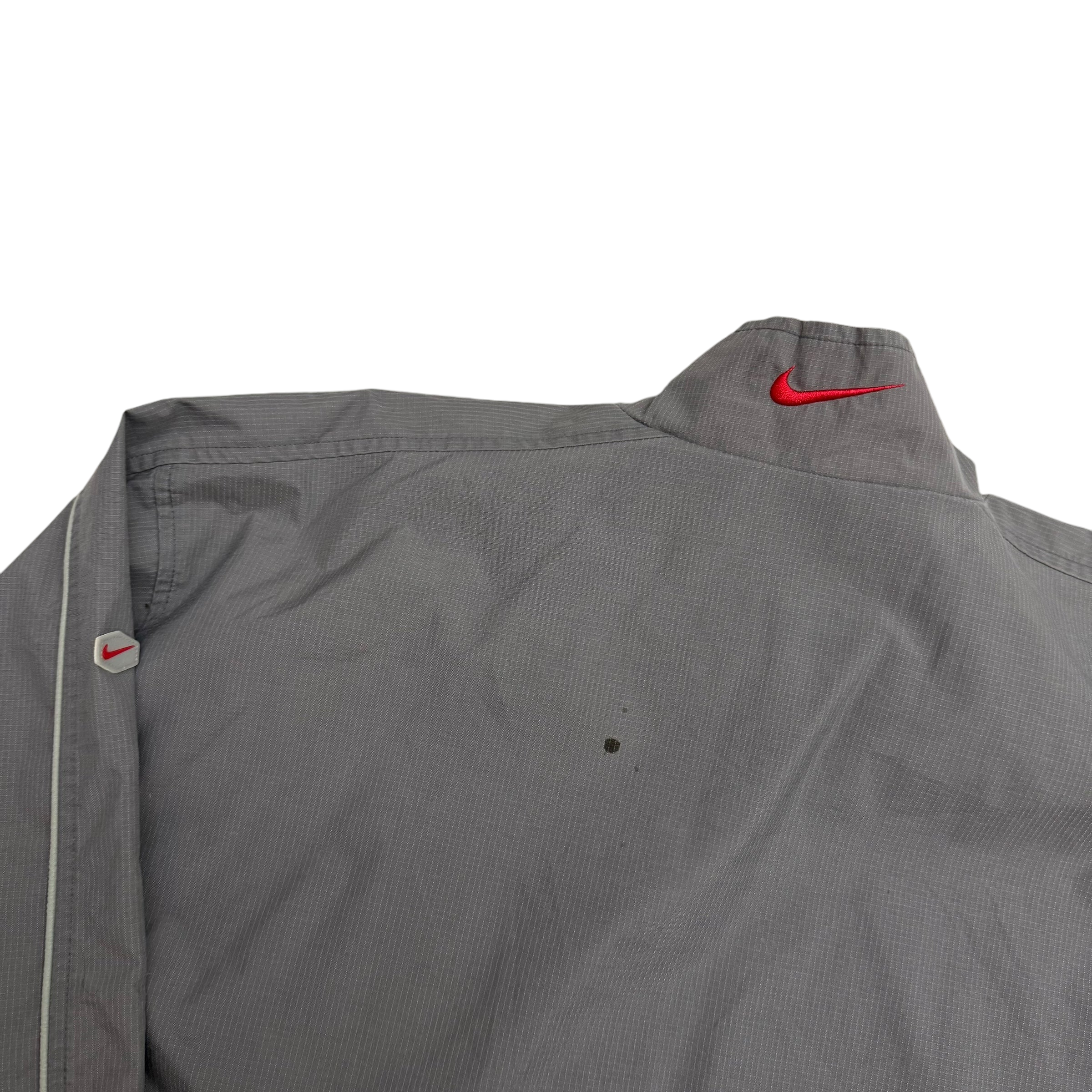 Nike Hex 00s Asymmetric Shoulder Zip Jacket Grey/Red (Size M)