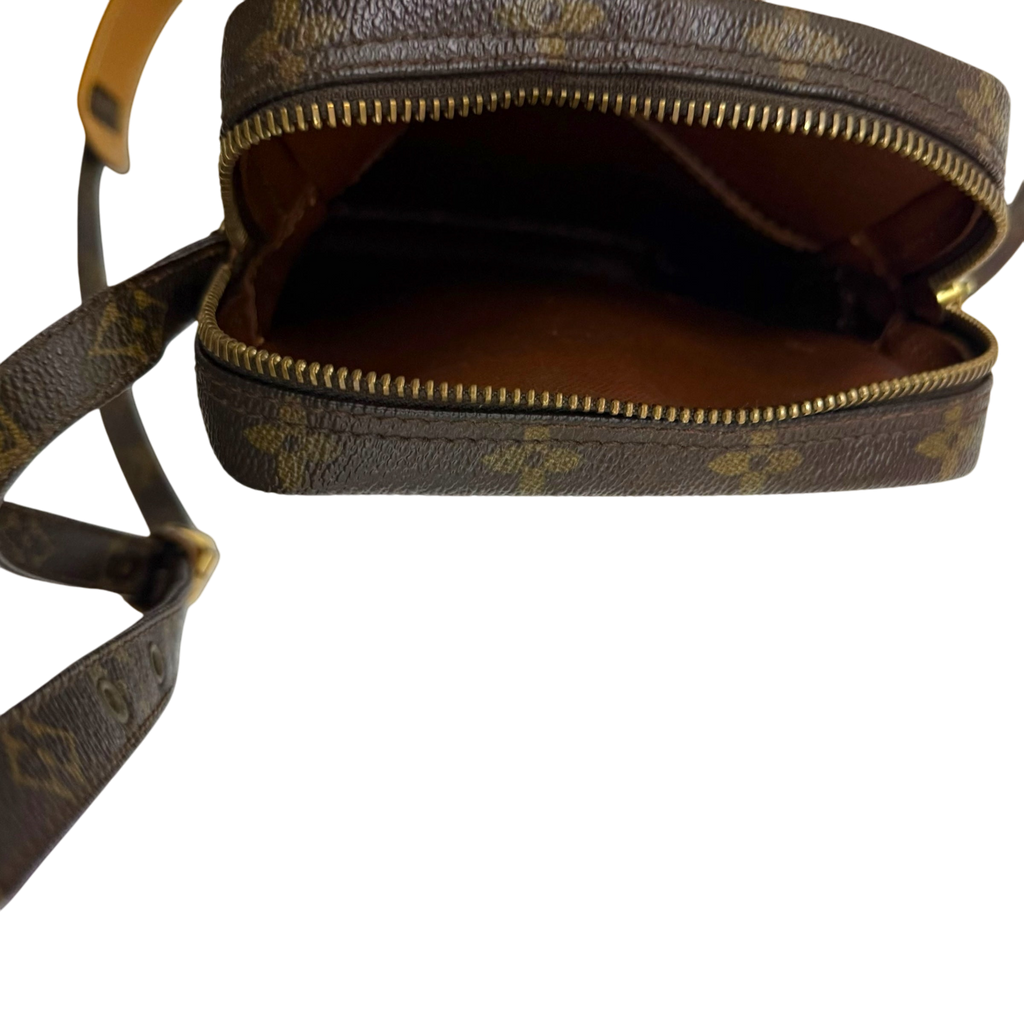 Louis Vuitton 2003 Monogram Danube Leather Crossbody Bag Brown