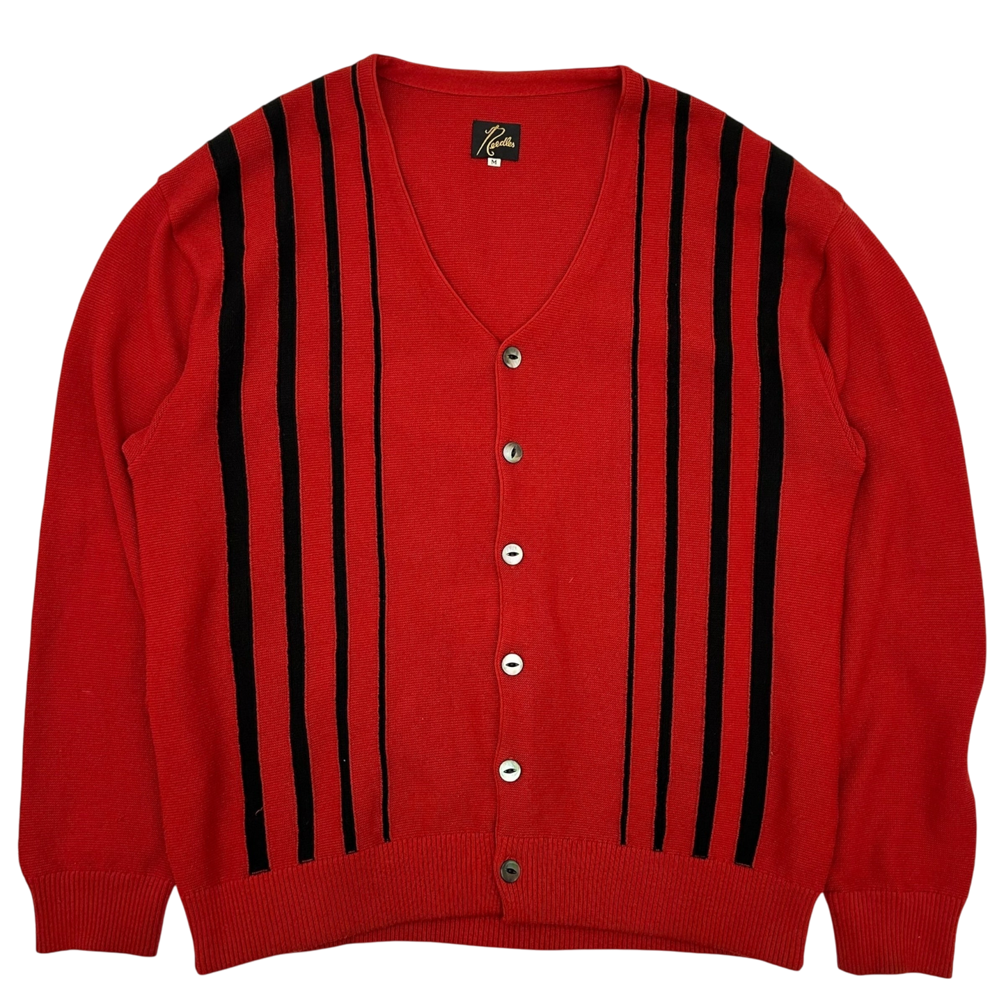 Needles Striped Cardigan Red/Black (Fits L/XL)