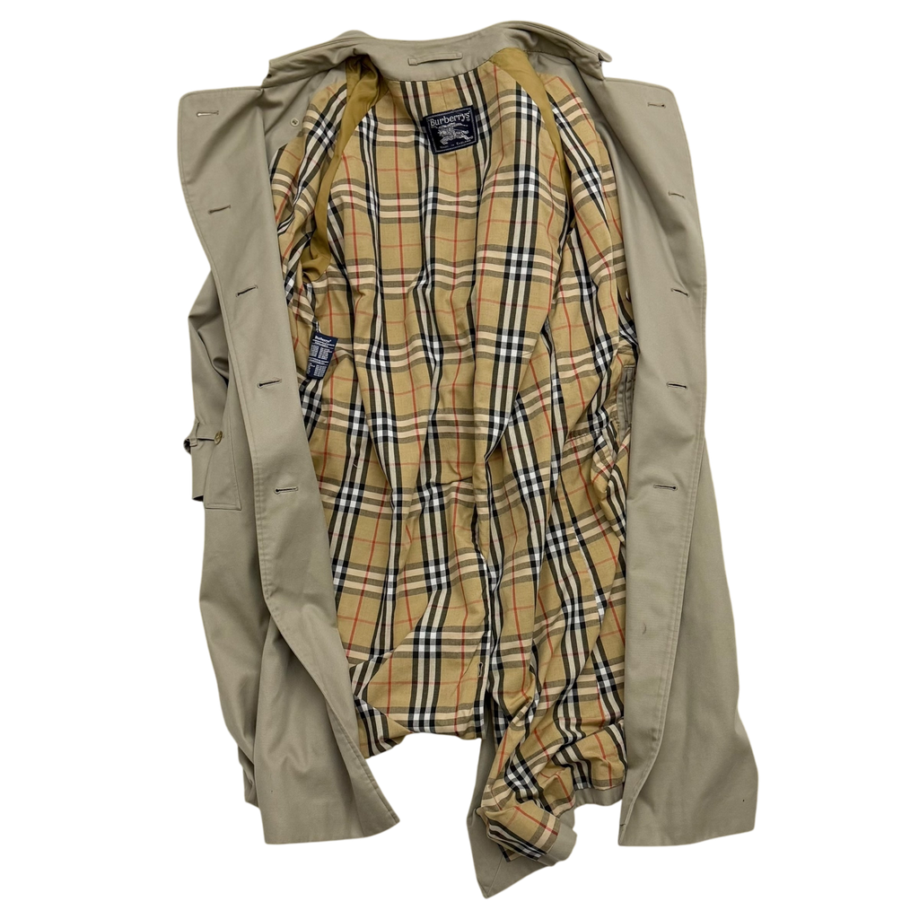 Burberry Vintage Trench Coat Beige ( Fits L-XL)