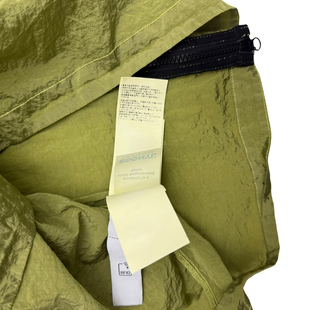 Stone Island Garment-Dyed Nylon Metal Overshirt ‘Lemon Green’ (Fits L-XL)