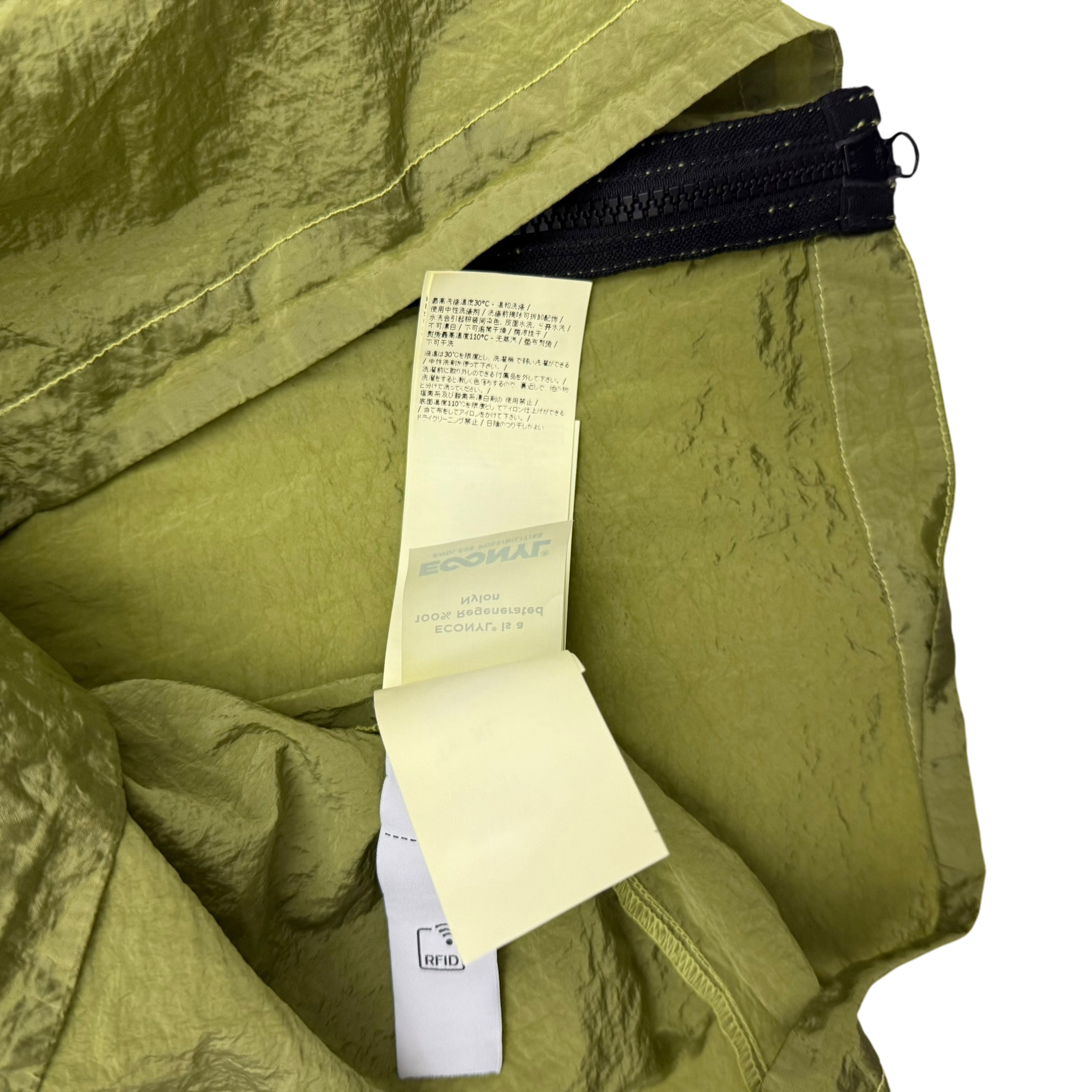 Stone Island Garment-Dyed Nylon Metal Overshirt ‘Lemon Green’ (Fits L-XL)