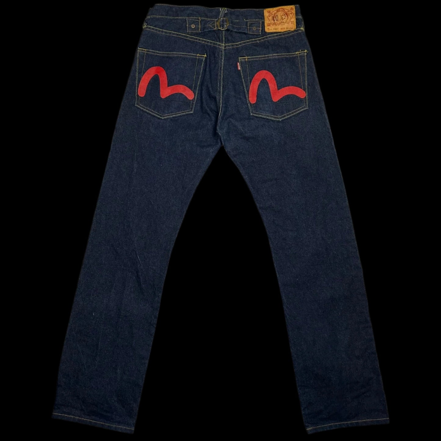 Vintage Evisu Red Daicock Logo Jeans (Fits 32")