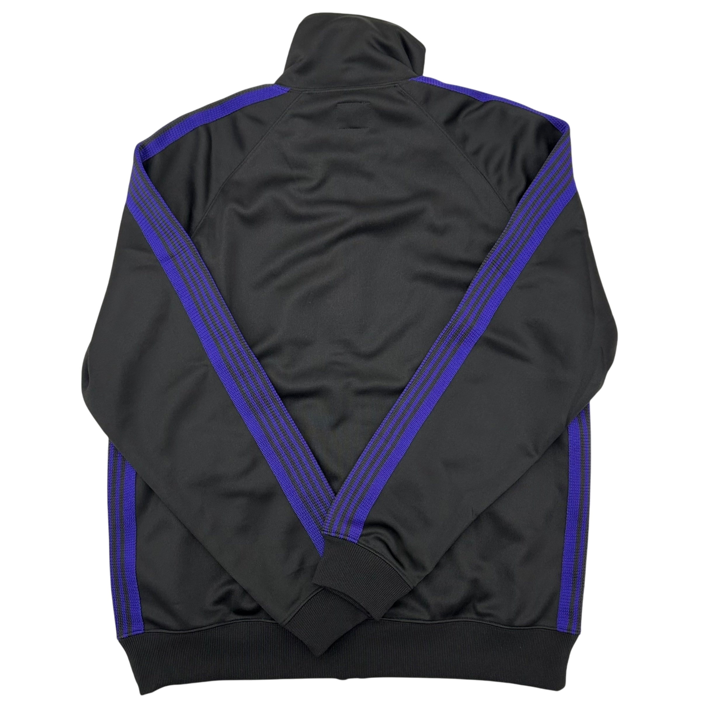 Needles Poly Smooth Track Jacket Black/Purple (Size L)