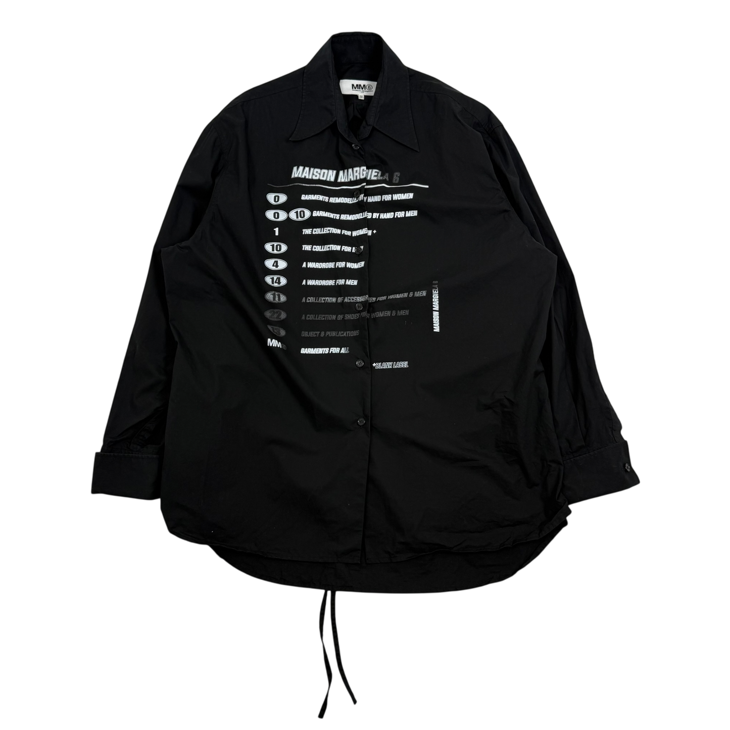 Maison Margiela MM6 Black Print Logo Shirt (Size 38)