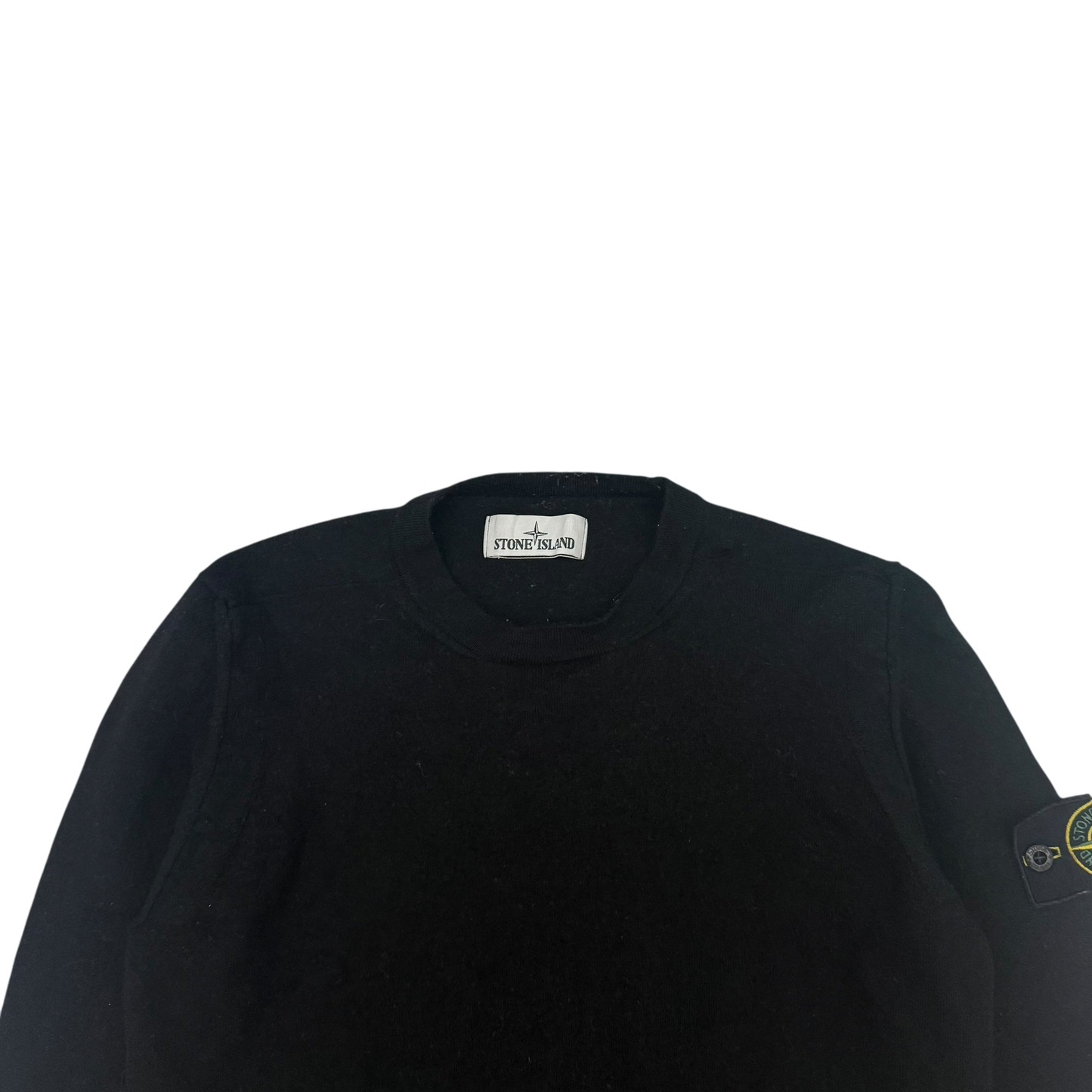 Stone Island Pure Wool Black Knit Sweatshirt (Fits XS-S)