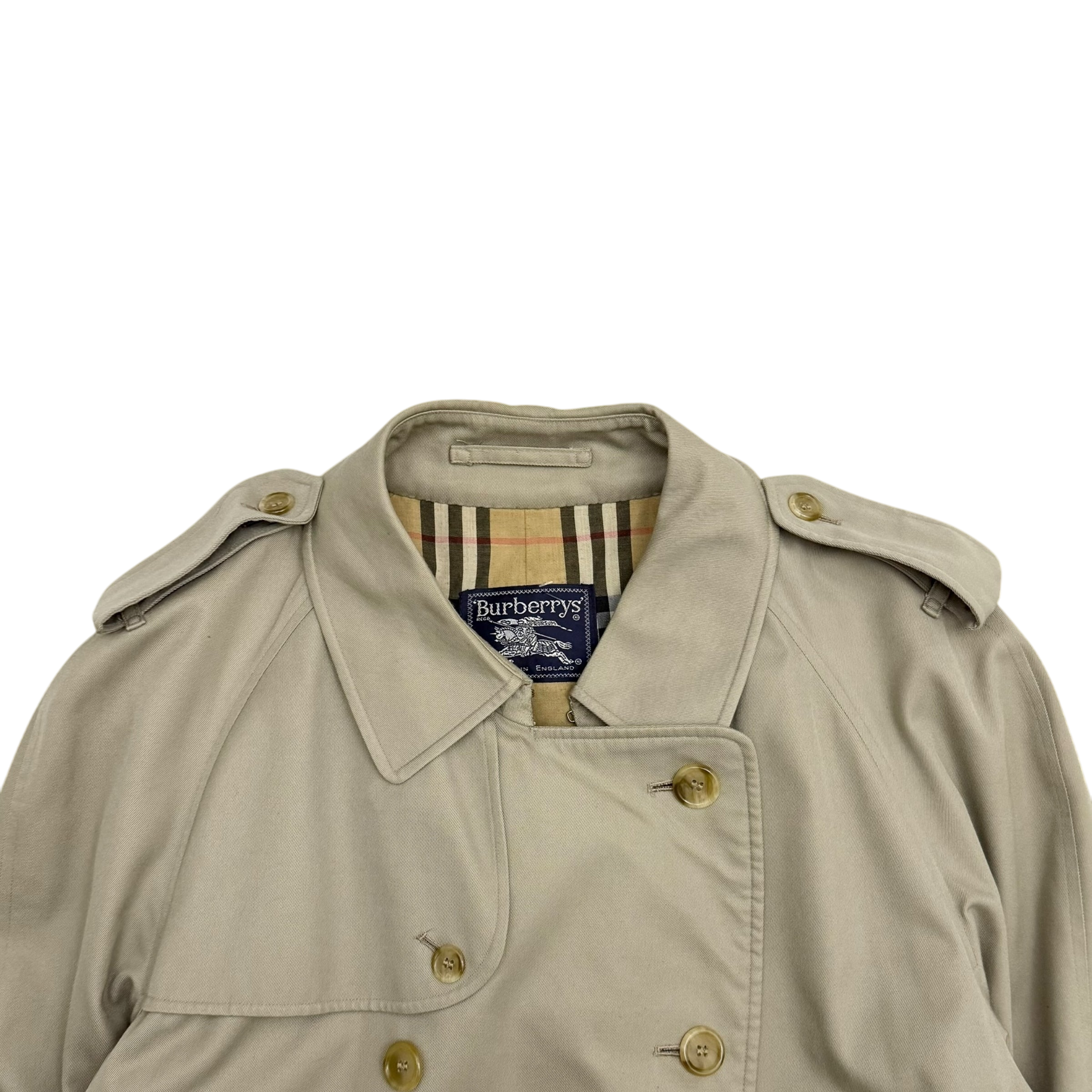Burberry Vintage Trench Coat Beige ( Fits L-XL)