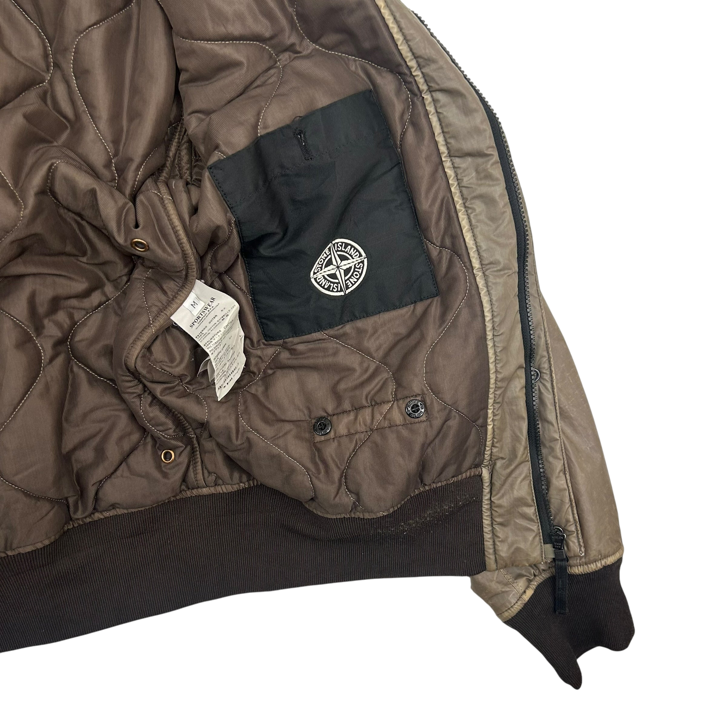 Rare AW 2001Stone Island Mussola Gommata Jacket Brown (Fits S/M)