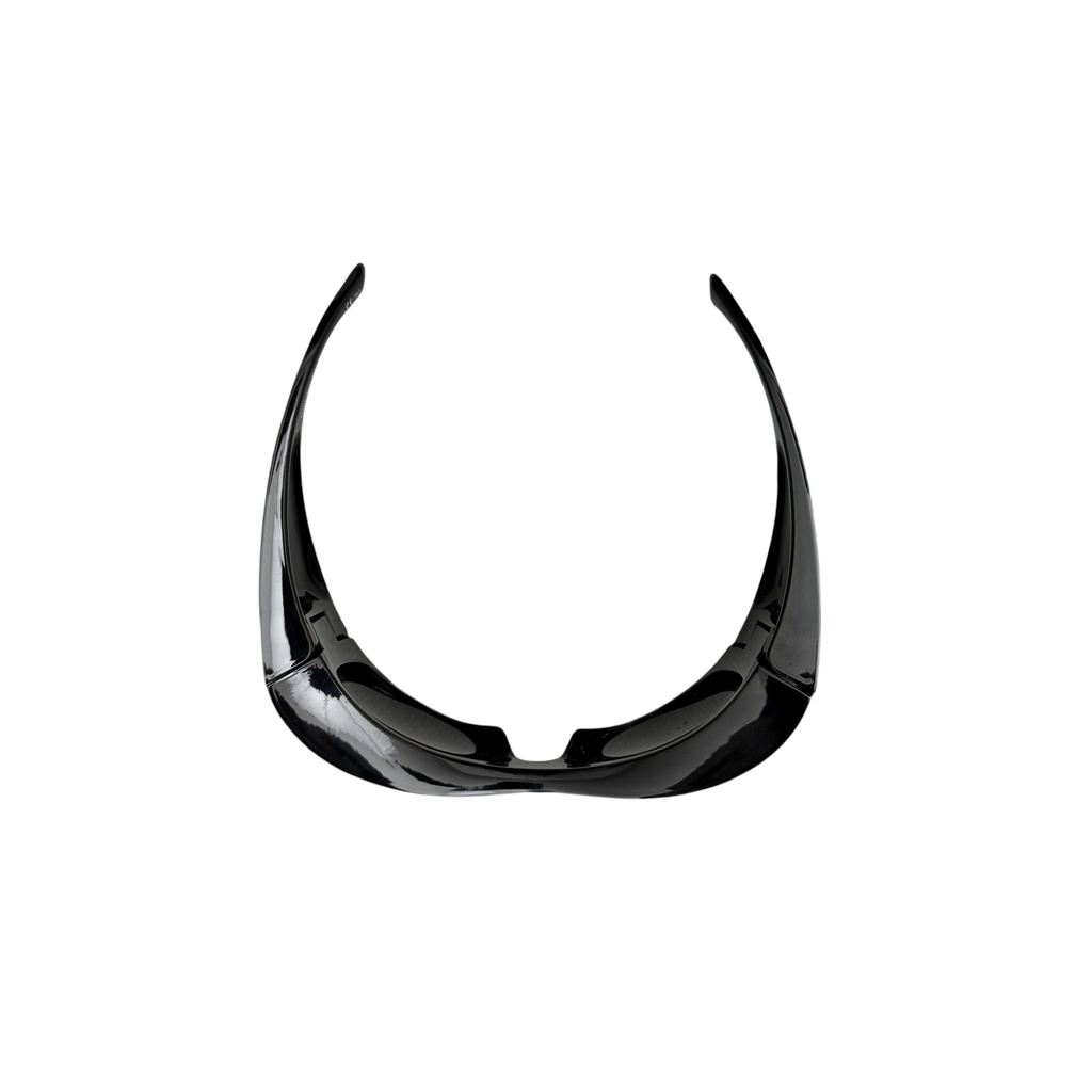 Balenciaga BB0156S Oversized Wrap Sunglasses Black