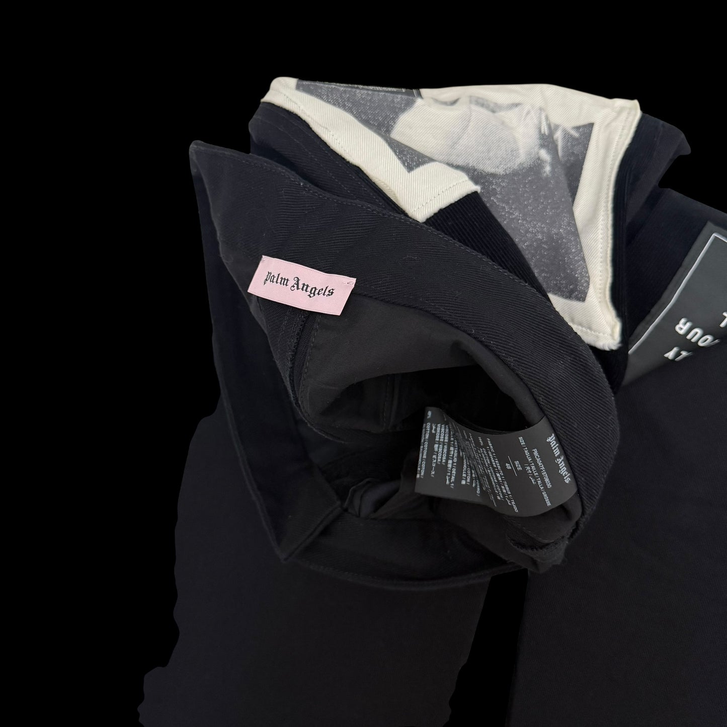 Palm Angels Corduroy Patchwork Pants Black (Size M)