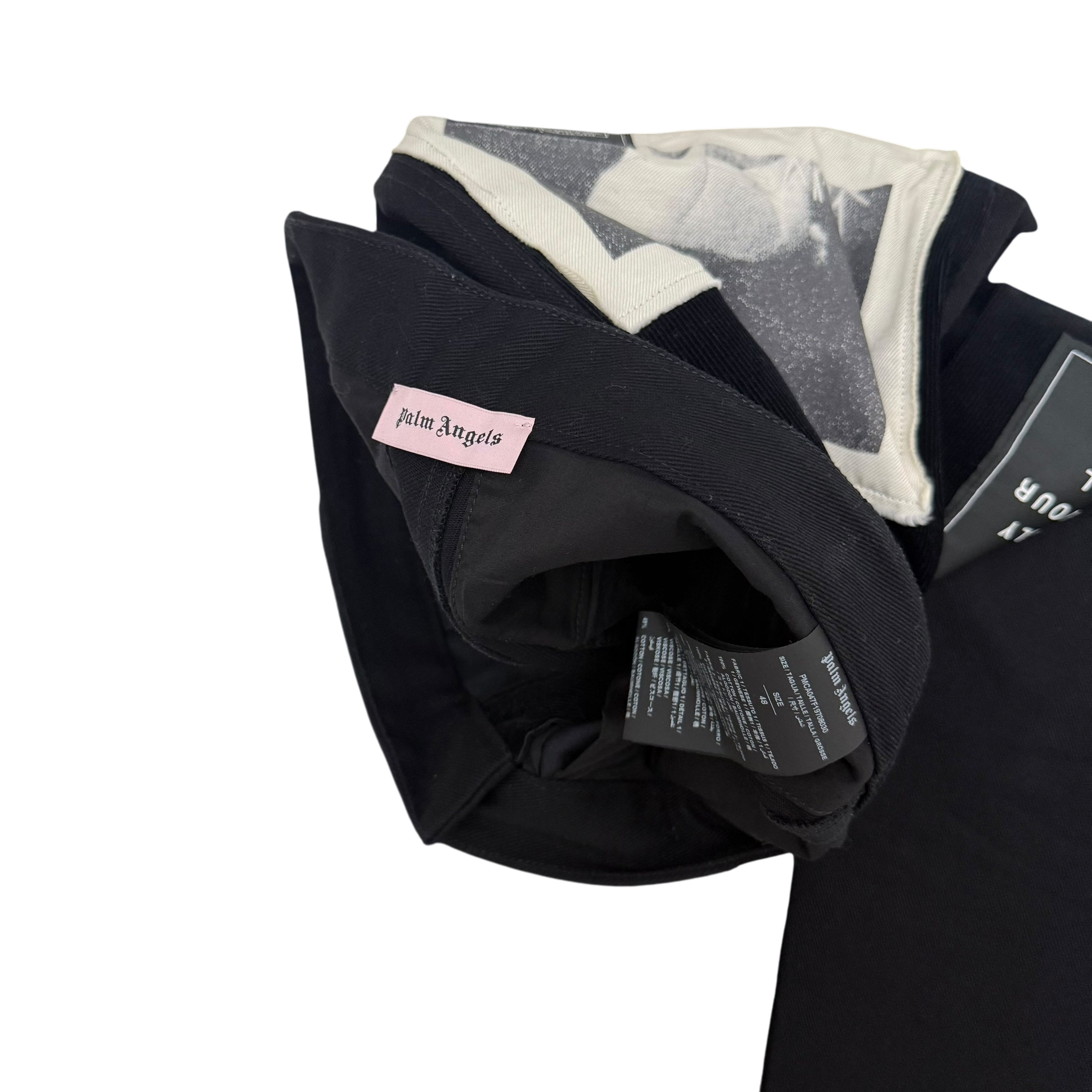 Palm Angels Corduroy Patchwork Pants Black (Size M)