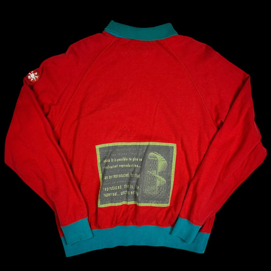 Cav Empt Collared Sweater Red/Green (Fits M/L)