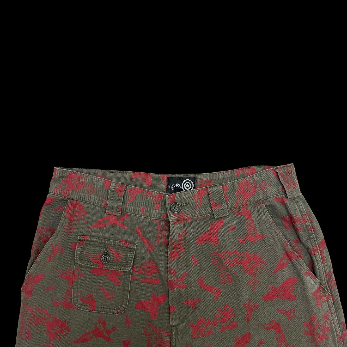 South2 West8 Fatigue Pants Green / Red (Size L)