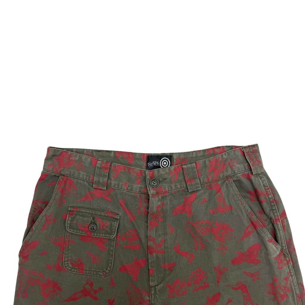 South2 West8 Fatigue Pants Green / Red (Size L)