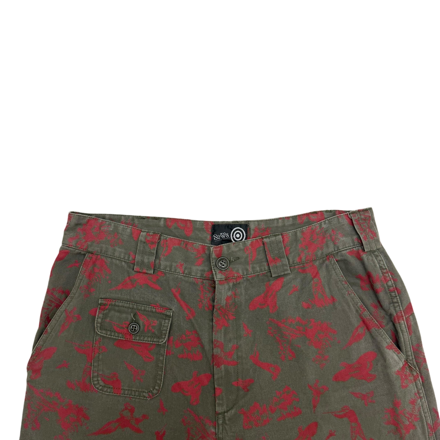 South2 West8 Fatigue Pants Green / Red (Size L)