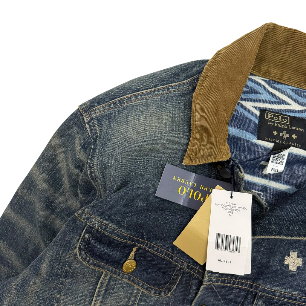 Polo Ralph Lauren x Naiomi Glasses Denim Trucker Jacket Faded Blue (Size M)