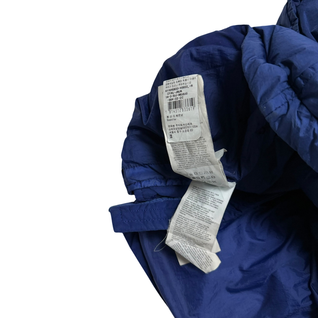 Stone Island Junior Crinkle Nylon Hooded Down Jacket Two-tone Blue (Size 14)