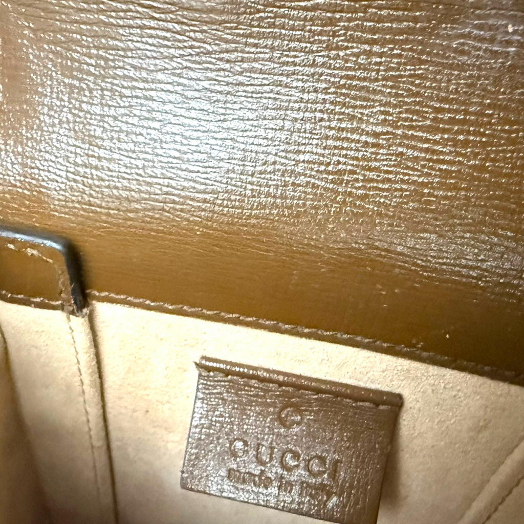 Gucci Horsebit 1955 Mini Leather Shoulder Bag Beige/Brown