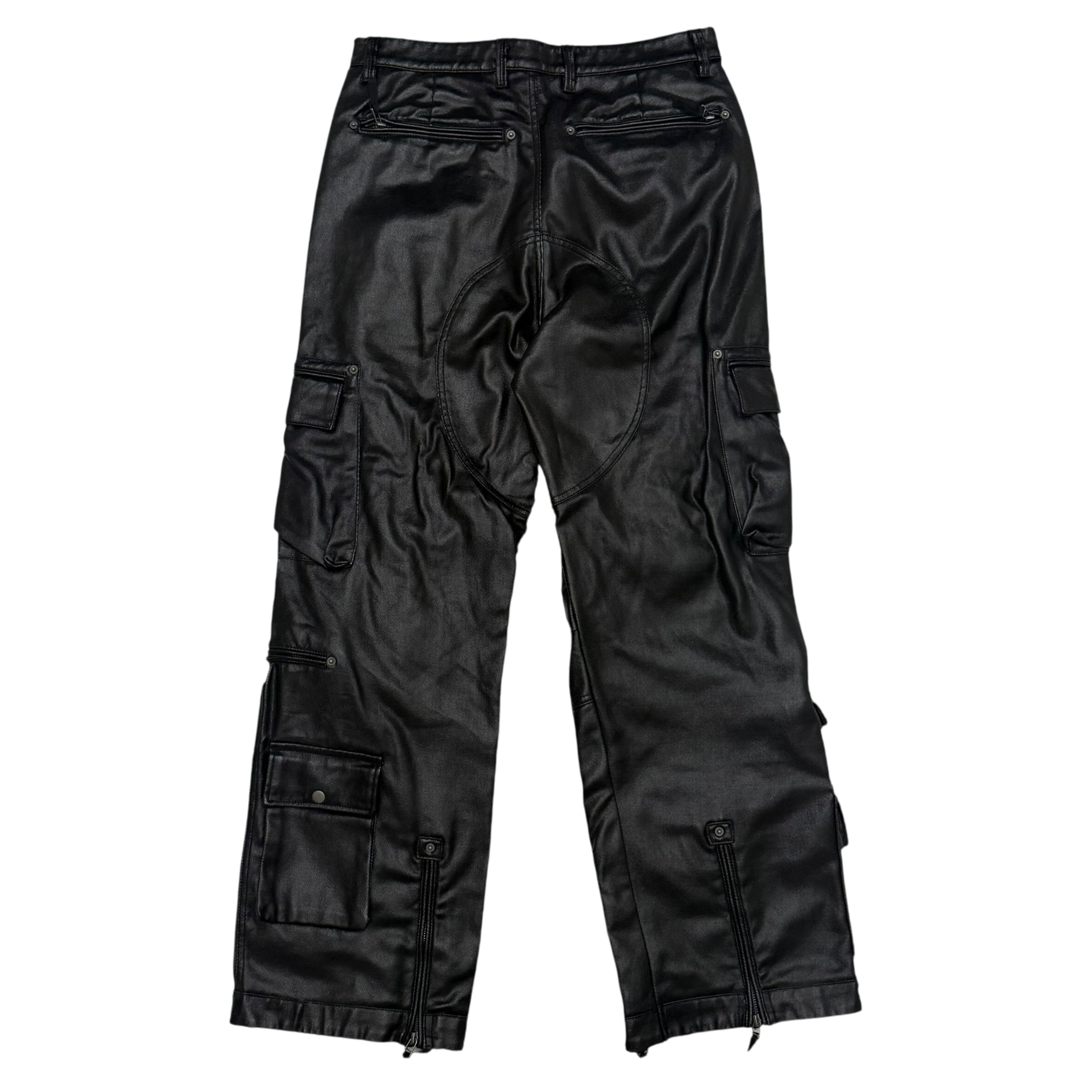 Kody Phillips Rip Van Kody Waxed Black Cargo Pants (Size 34”)
