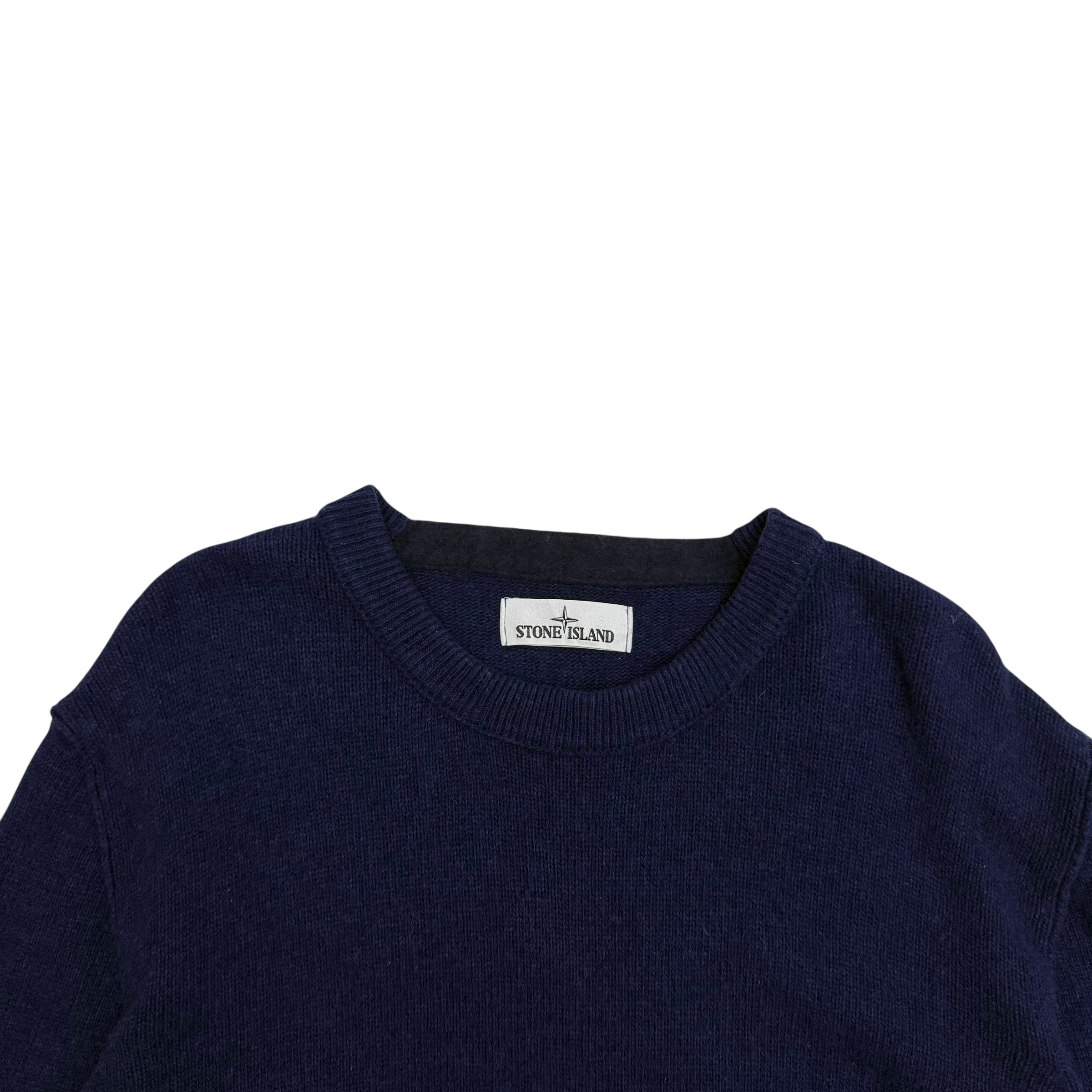 Stone Island AW16 Wool Blend Knit Sweatshirt Navy (Size XXL)