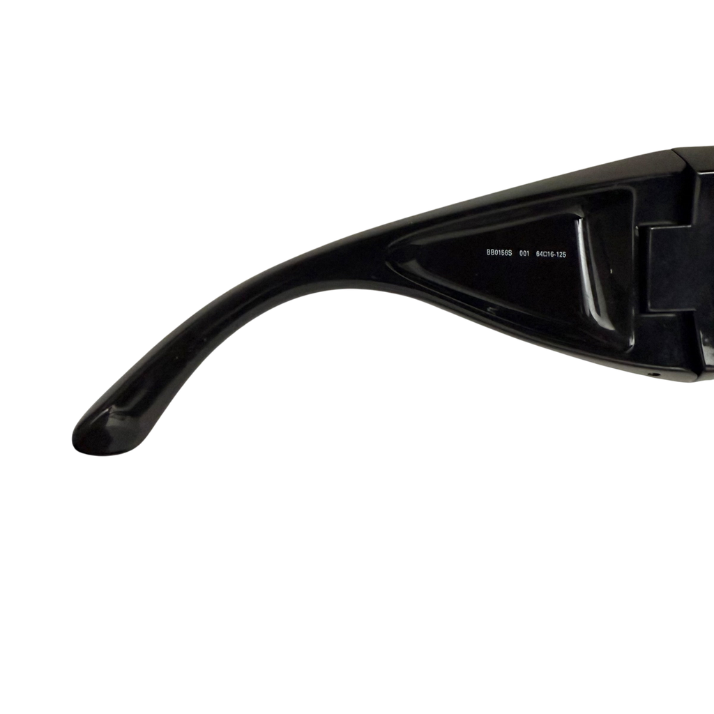 Balenciaga BB0156S Oversized Wrap Sunglasses Black