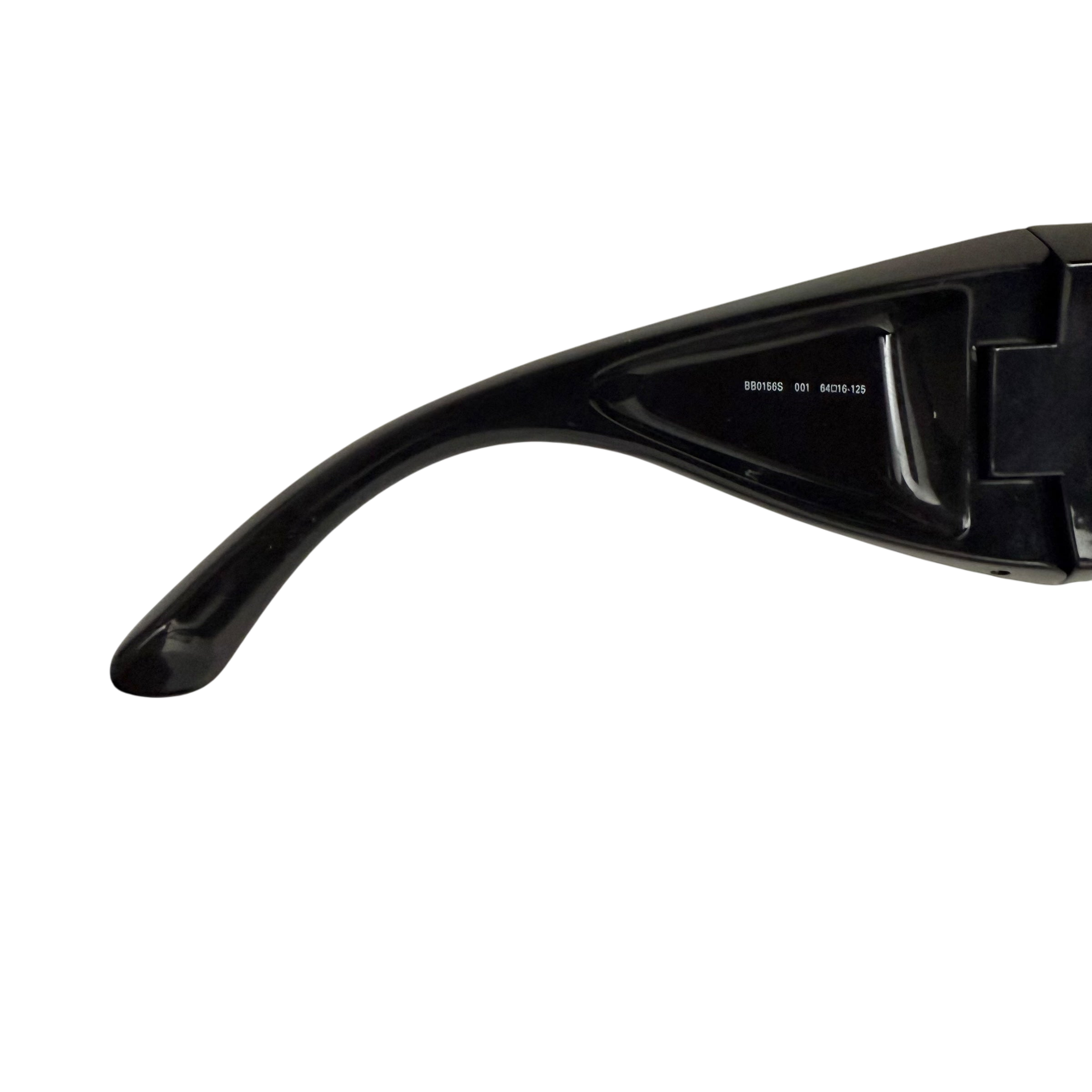 Balenciaga BB0156S Oversized Wrap Sunglasses Black