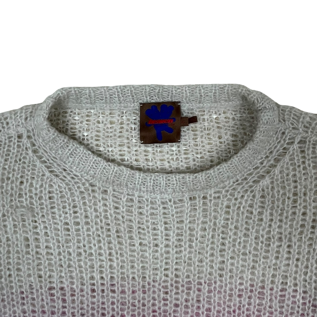 Heaven by Marc Jacobs SS22 Ombré Mohair-Blend Knit Sweatshirt Pink/Cream (Size XL)