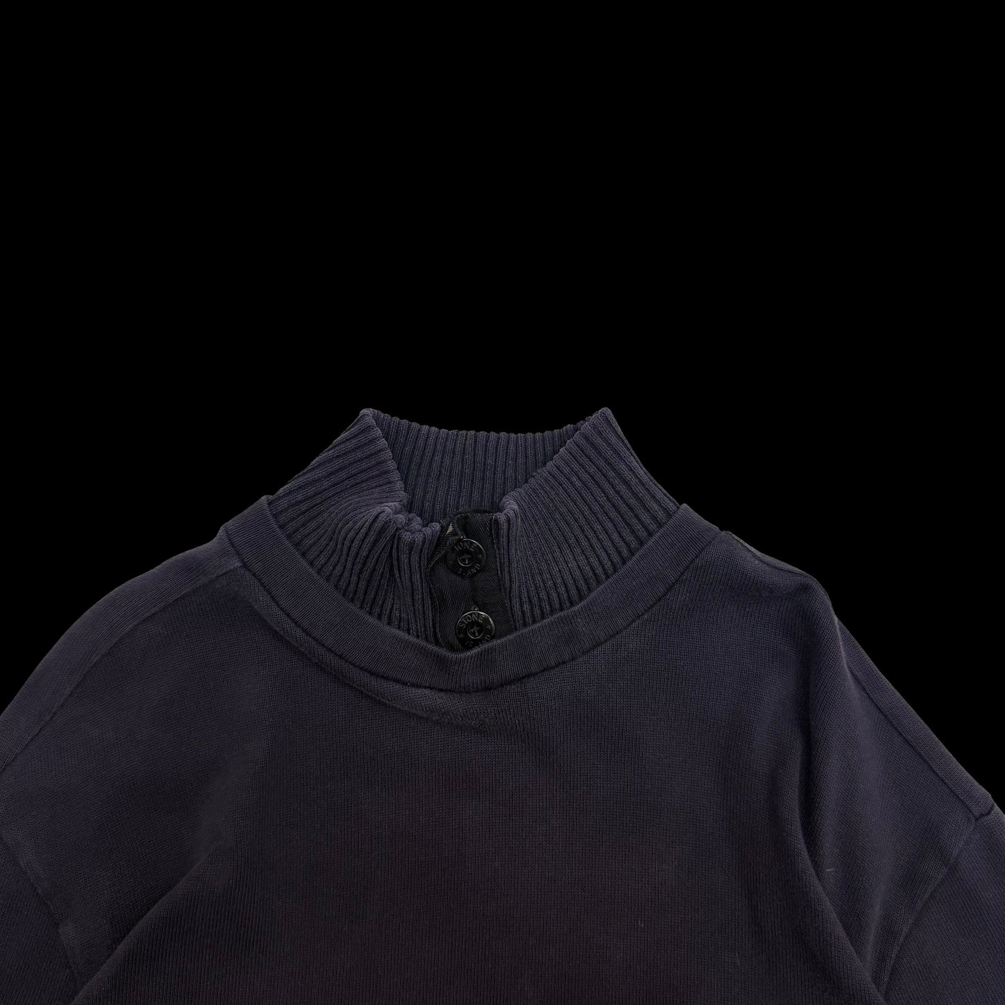 Stone Island 90s Collared Sweatshirt Navy (Fits XL-XXL)