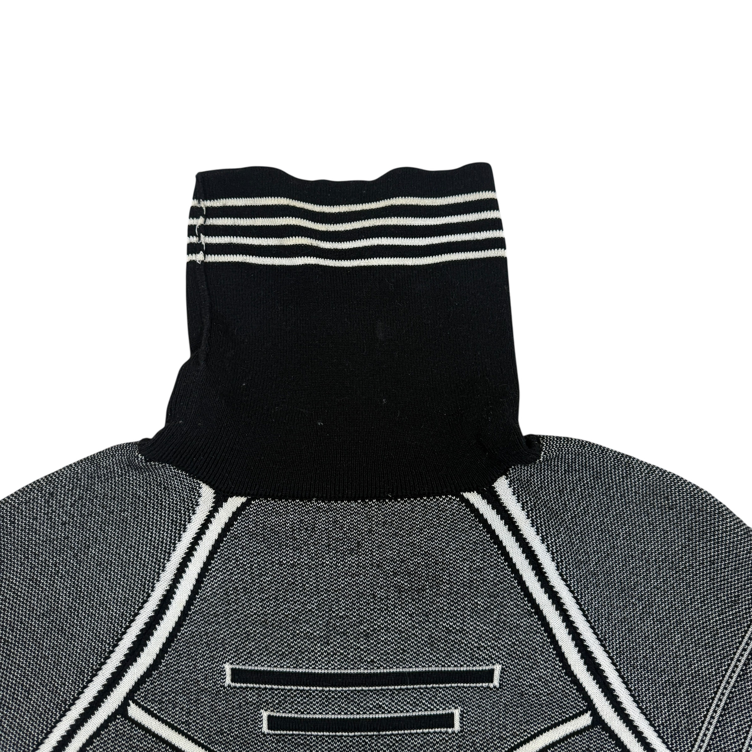 Dior Homme x Hajime Sorayama Technical Wool Turtleneck Sweatshirt Black/Grey (Size XL)