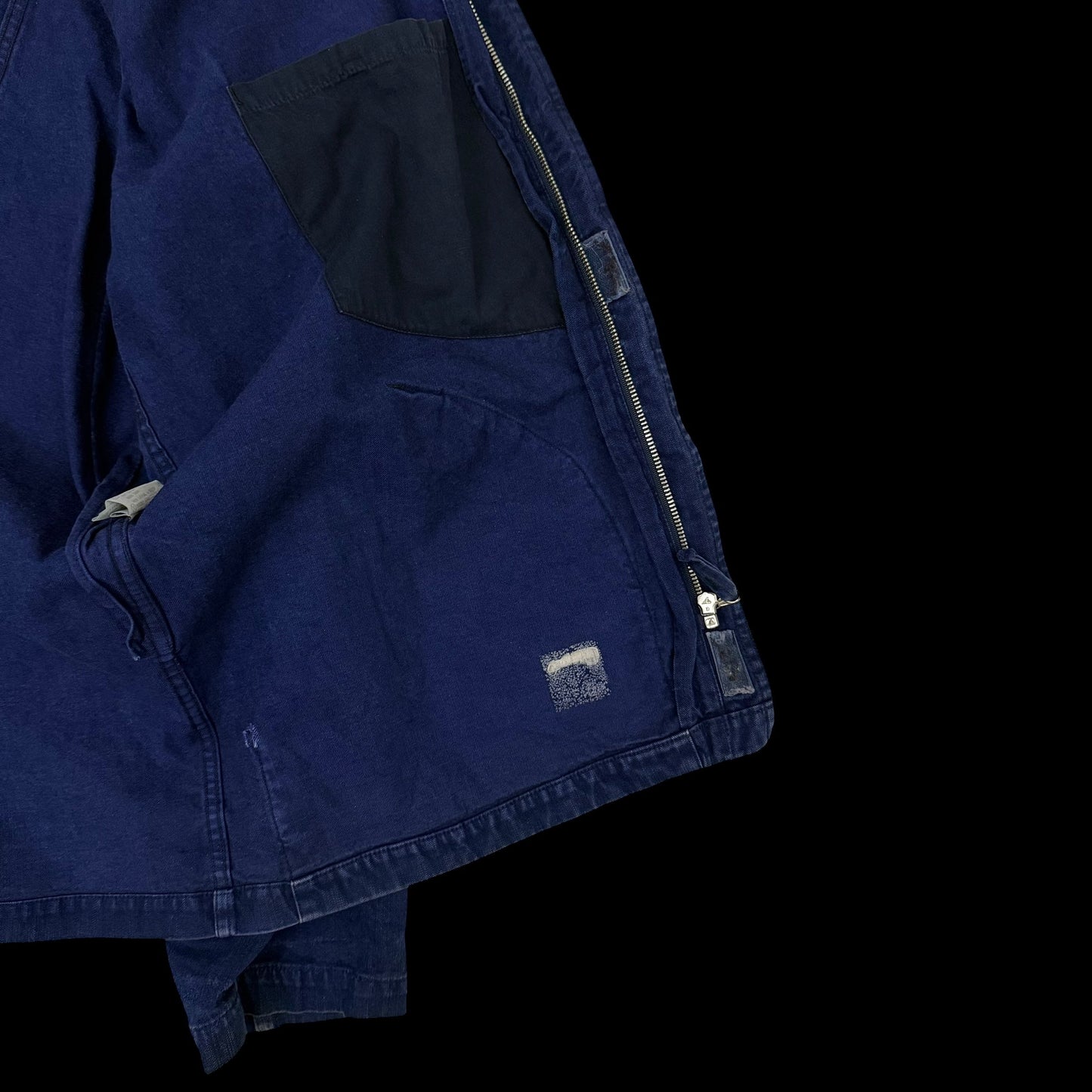 Stone Island SS 1994 Thick Denim Collared Jacket Blue (Size XL)