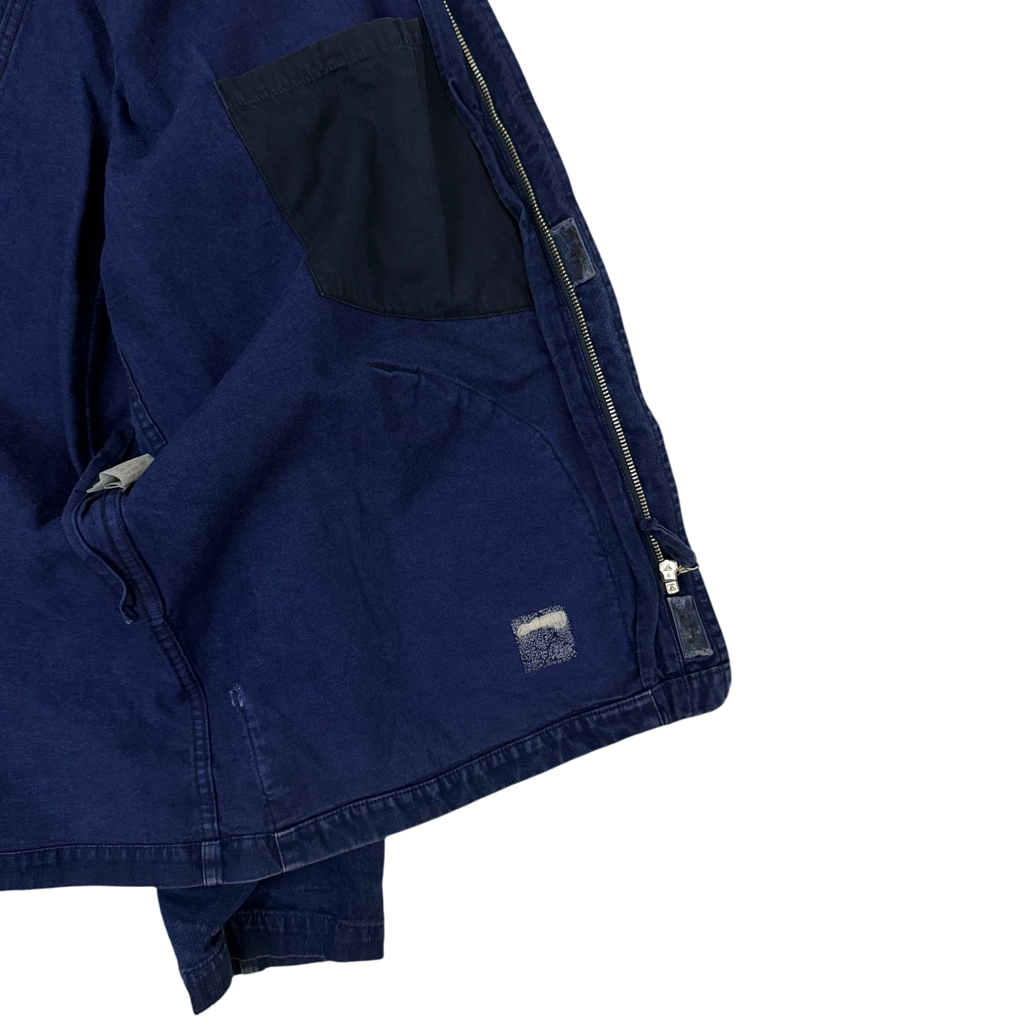 Stone Island SS 1994 Thick Denim Collared Jacket Blue (Size XL)