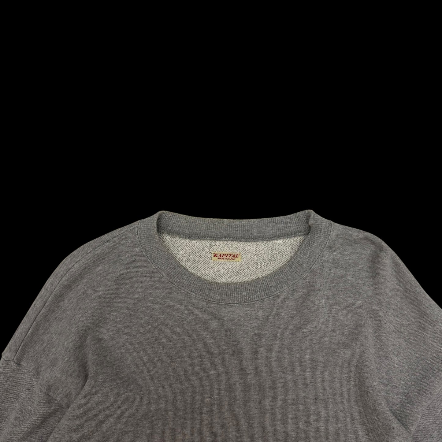 Kapital Smiley Crewneck Sweatshirt Grey (Size 5)