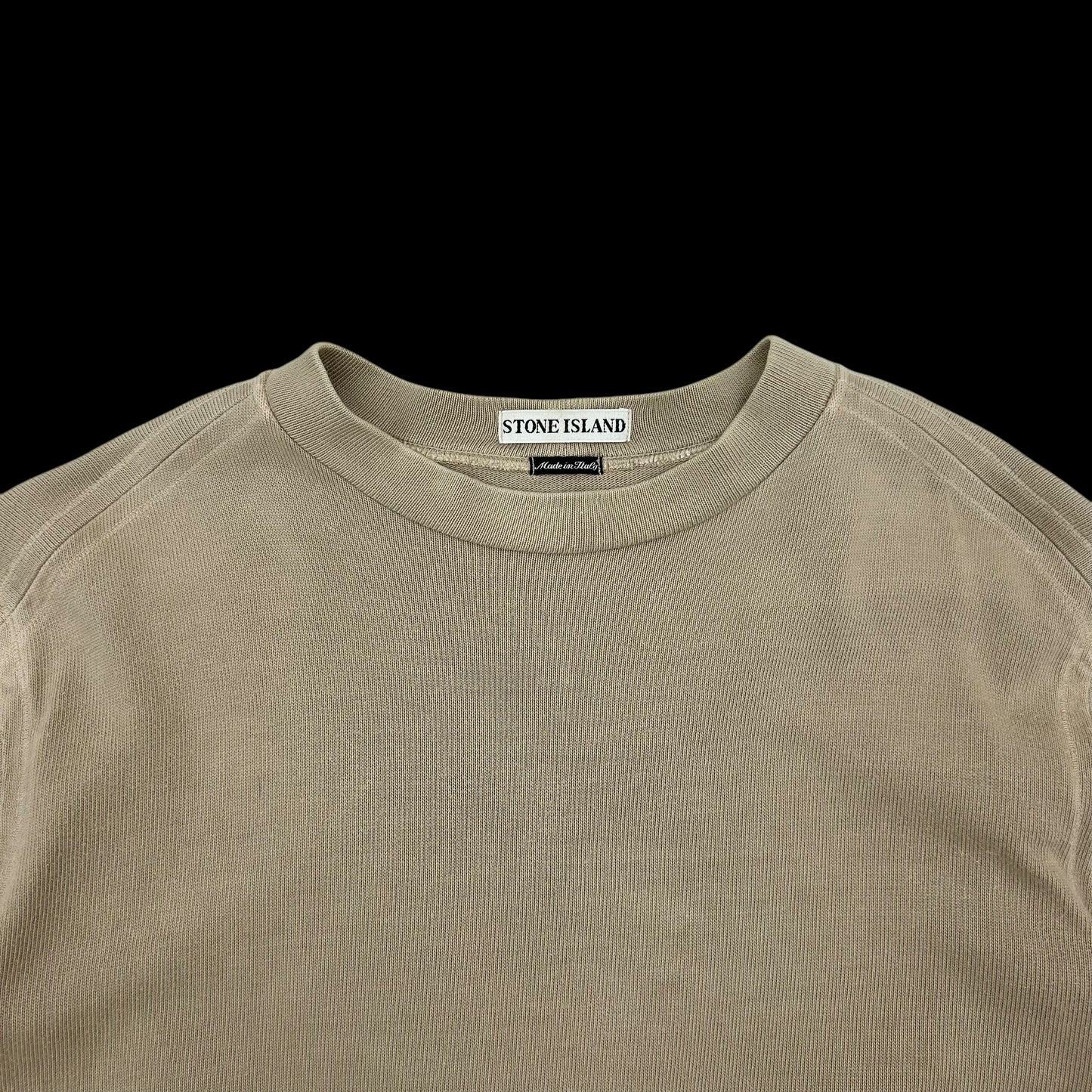 SS 2000 Vintage Stone Island Crewneck Knitted Sweater Beige (Size L)