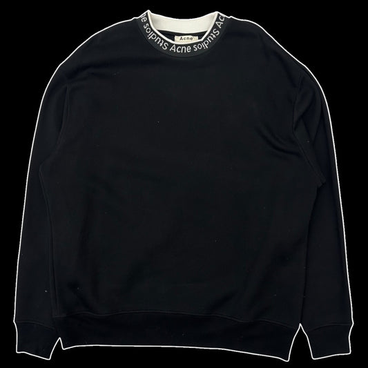 Acne Studios Jacquard Logo Sweater Black (Fits L-XL)