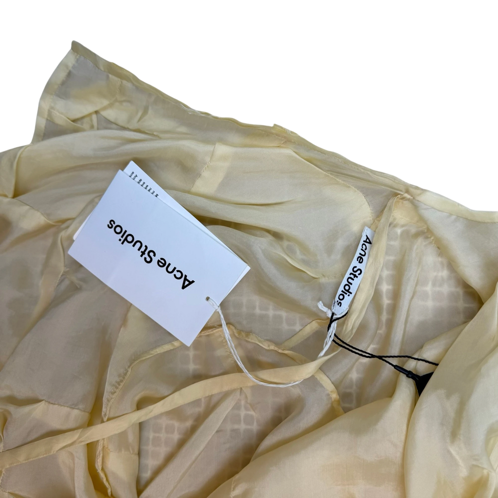 Acne Studios Tie-Fastening Long-Sleeve Blouse Coconut White (Size 36)