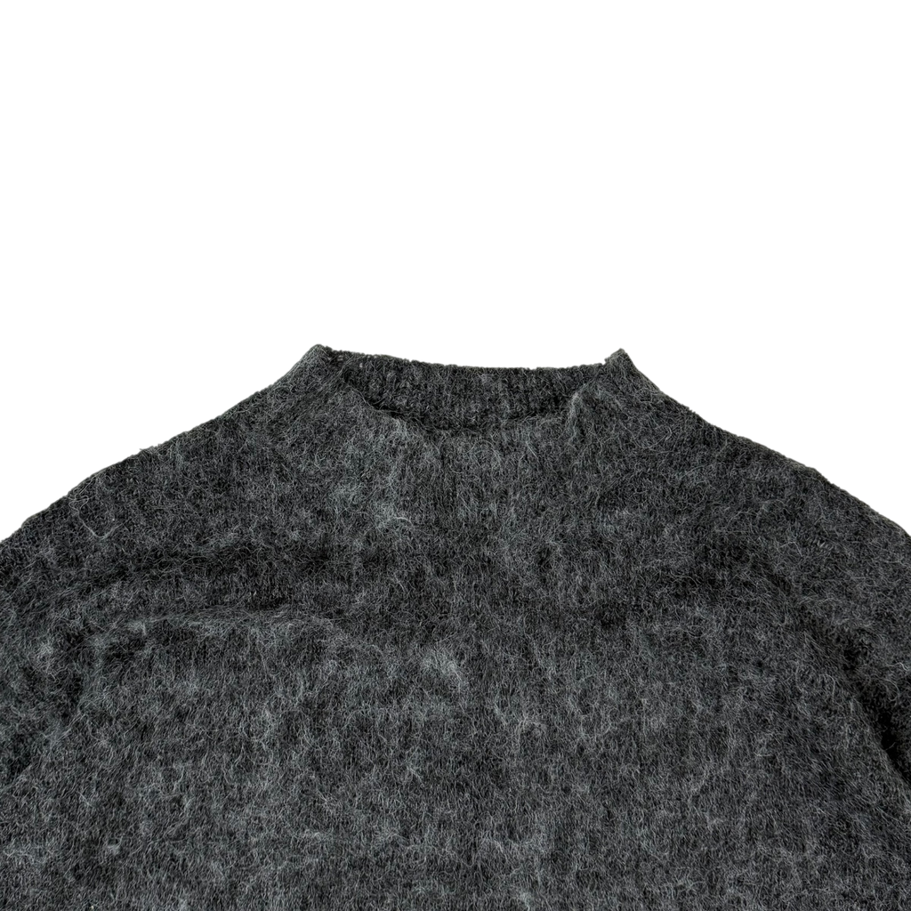 Off-White c/o Virgil Abloh Arrows-Intarsia Gradient Mohair Oversized Sweatshirt Grey (Fits Up To XL)