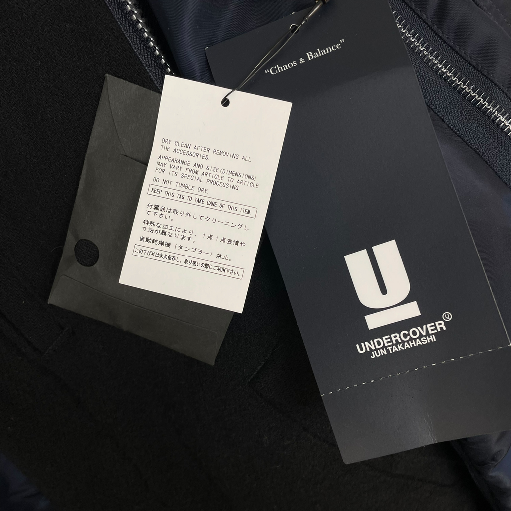 Undercover Jun Takahashi x Alpha Industries 3-Way Docking Wool Shrink MA-1 Coat Navy/Black (Size 3/L)