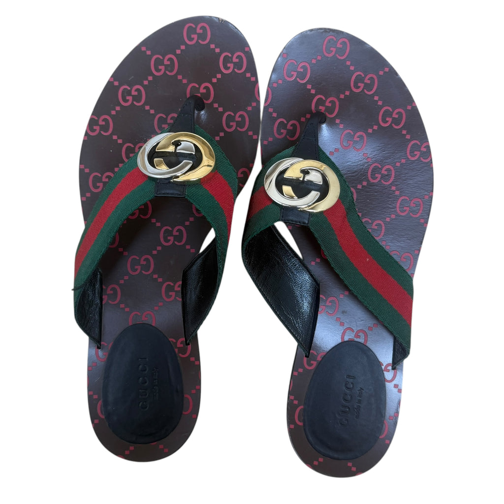 Gucci Monogram GG Sandals (Size EU39)