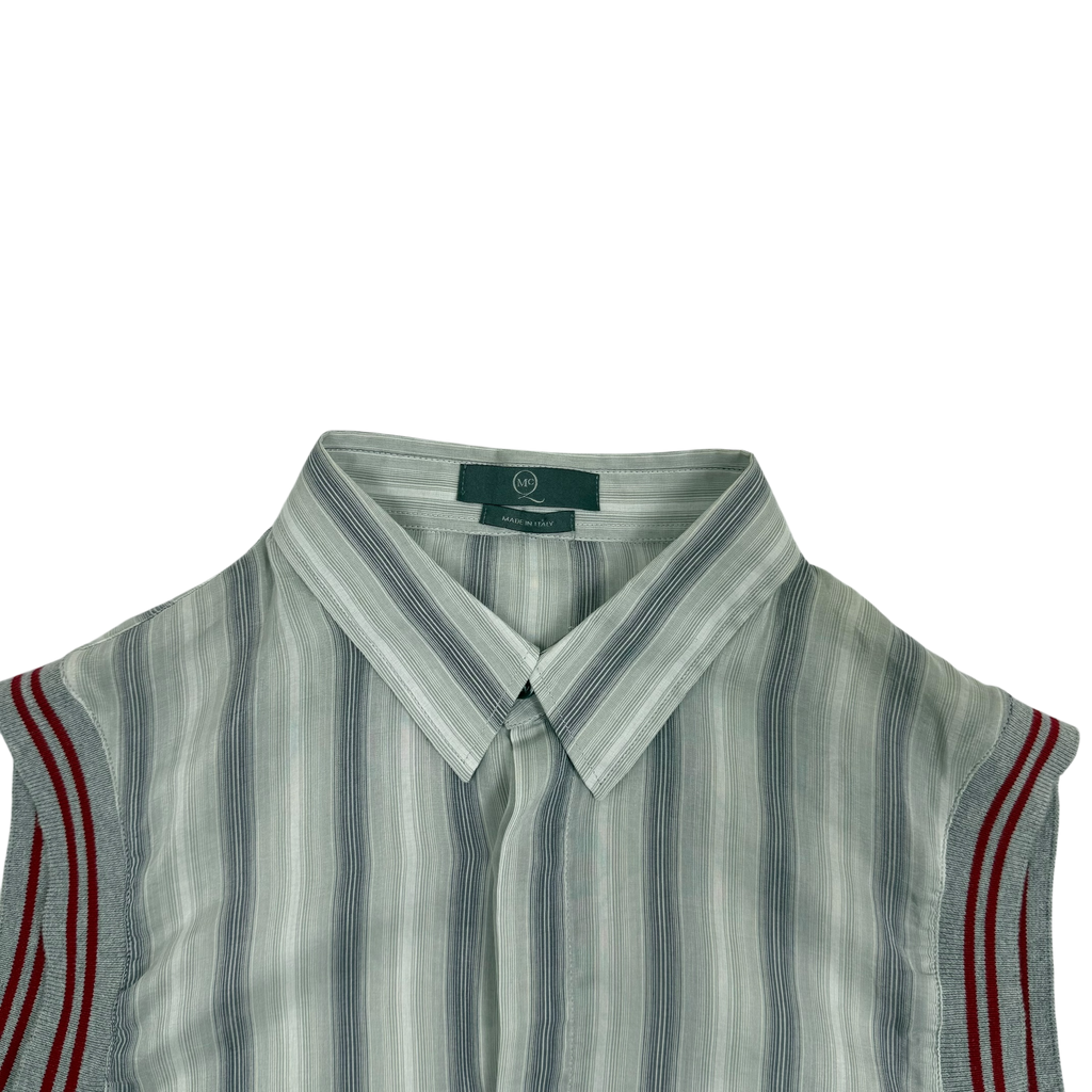 Alexander McQueen 00s Sleeveless Button-Up Shirt (Fits M-L)