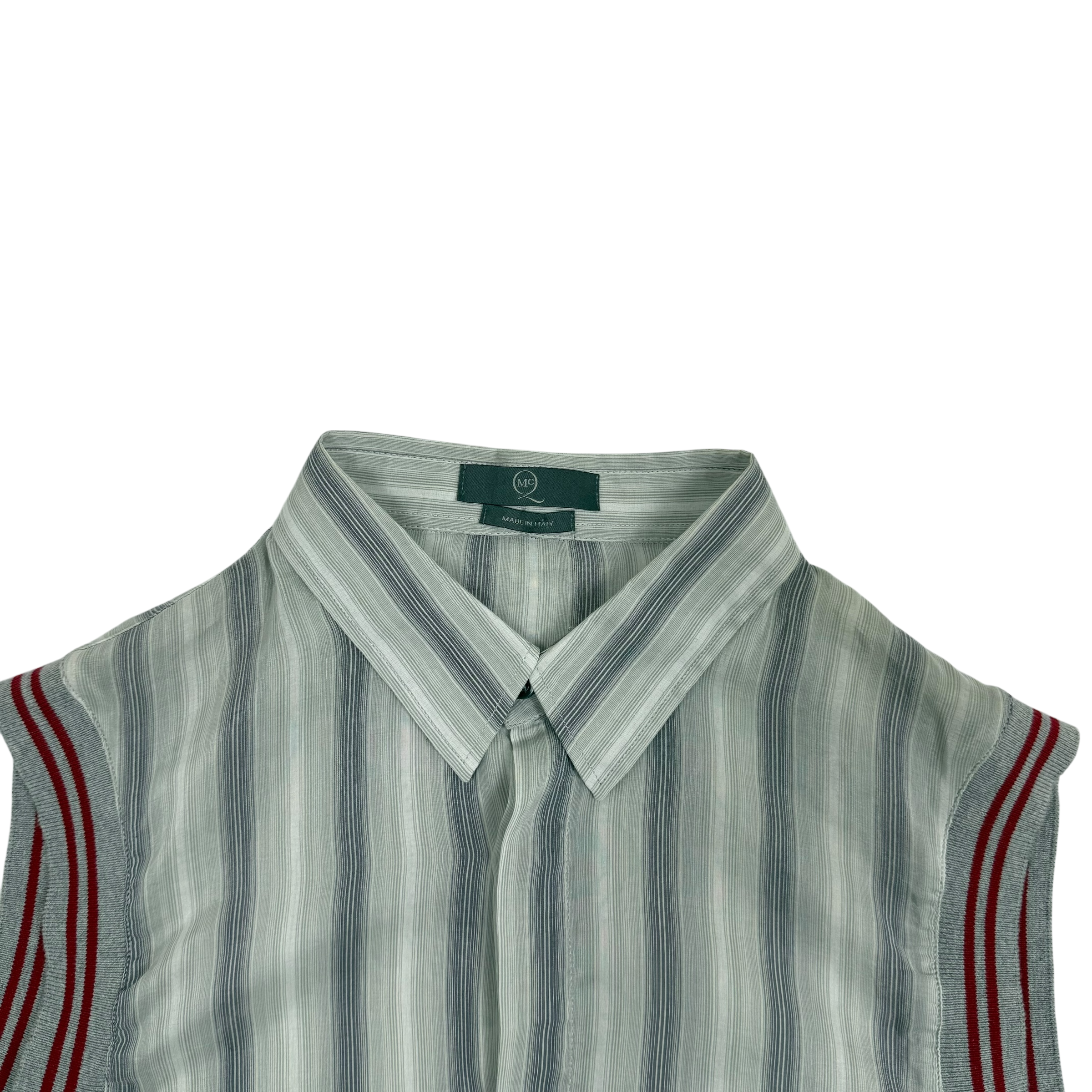 Alexander McQueen 00s Sleeveless Button-Up Shirt (Fits M-L)