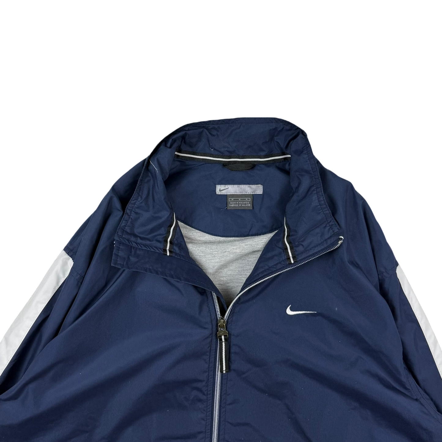 Nike 00s Embroidered Logo Lined Track Jacket White/Navy (part of set) (Fits M-L)